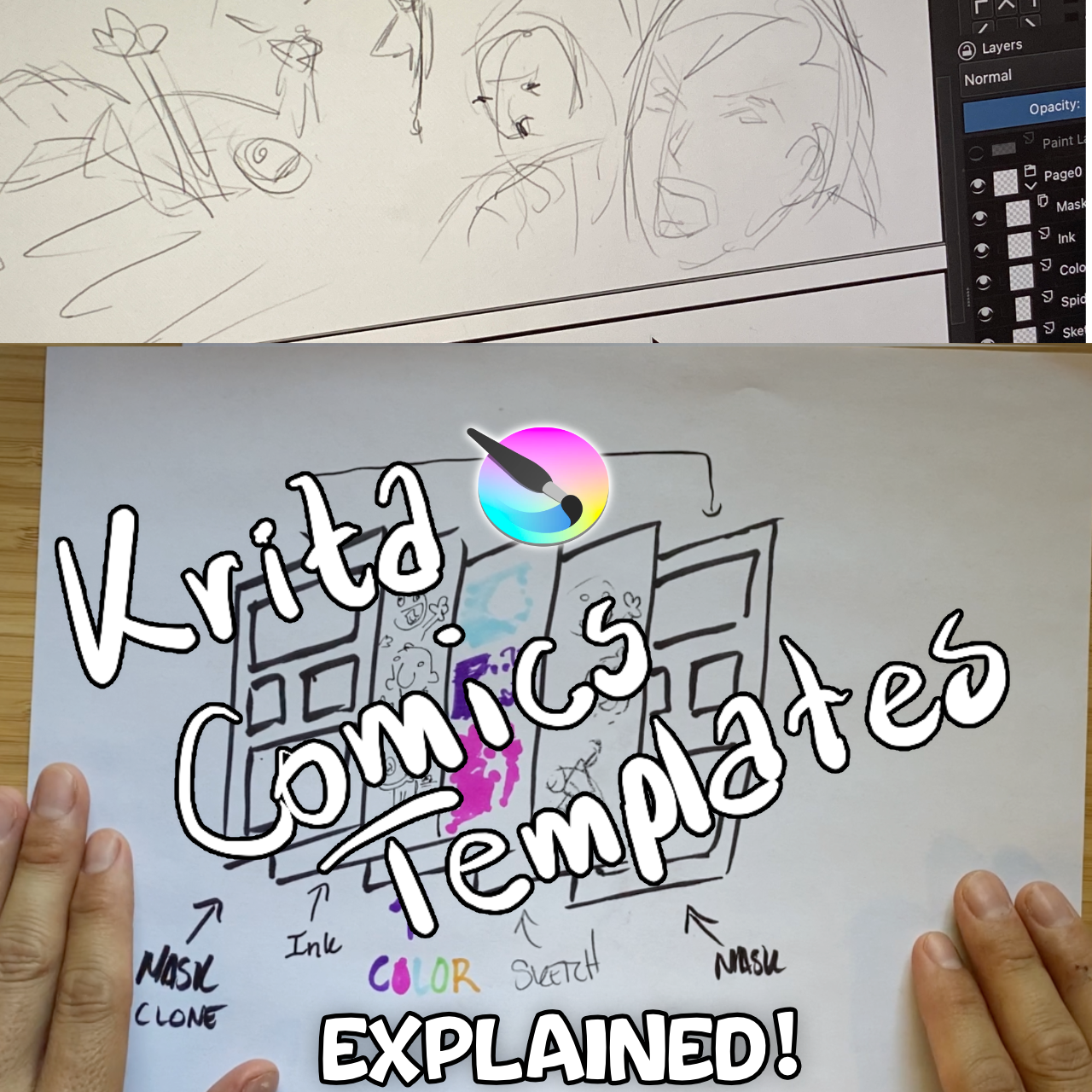 Krita Comics Template Video Thumbnail